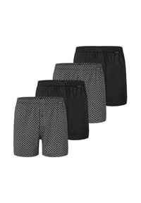 SCHIESSER - Boxershorts 4er Pack Singel-Jersey - Blau / dunkelblau