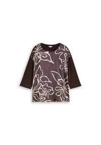 TOM TAILOR plus - Shirt, 3/4-Arm, für Damen - 13234 DARK BROWN