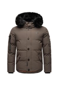 STONE HARBOUR® - Winterjacke Halvaar - Black mit schwarzem Fell