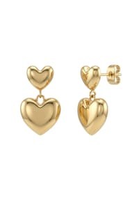 amor - Ohrhänger für Damen, Edelstahl | Herz - gold