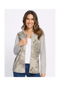 SIEH AN! - Shirtjacke - beige-meliert-sesam-bedruckt