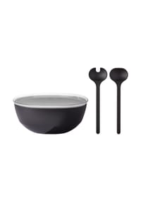 MEPAL Servierschale mit Deckel & Salatbesteck Silueta 5000 ml - SILUETA - rosa-rot