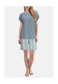 TOM TAILOR - Shorty, Ärmelaufschlag, für Damen - 623 BLAU-MITTEL-S