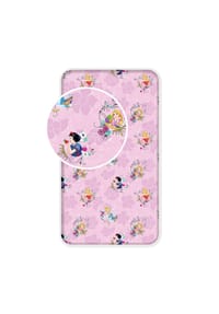 Disney - Princess Spannbetttuch Märchenhafte Spannbetttuch für Kinderbett - Rosa 90x200cm