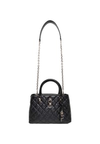 GUESS BESSEY LUXURY SATCHEL - Henkeltasche, Kunstleder, für Damen - BLACK