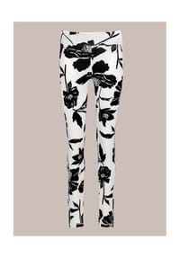 MADELEINE - Leggings in Highwaist-Form - creme / schwarz
