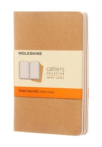 MOLESKINE® - Notizbuch "Cahiers", 3er-Set, DIN A6 - BEIGE