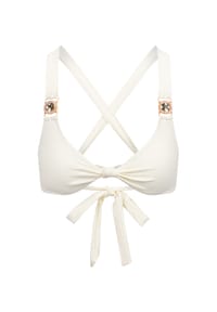 MODA MINX - Bikinioberteil Amour Knot mit modischer Schnürung am Rücken - Coconut