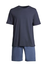 SCHIESSER - Schlafanzug Night & Home - Dunkelblau / blau