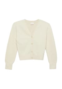 s.Oliver - Strickjacke, Bouclé, Knopfleiste, für Kinder - 0805 WHITE
