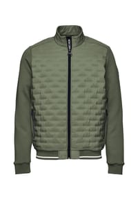 NEW CANADIAN - Blouson mit elastischem Strickeinsatz - dunkelgrün