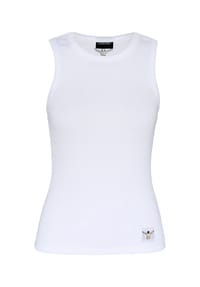 CHIEMSEE - Tank Top aus feiner Baumwollrippe - 10 White