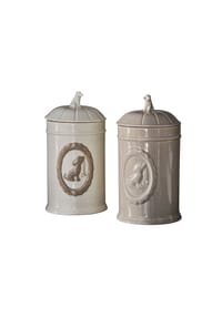 LOBERON Dose 2er Set Ruunja weiß/beige - Haustieraccessoires - weiß/beige