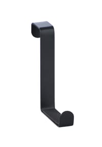 WENKO® - Türgarderobenhaken, 4er-Set - SCHWARZ
