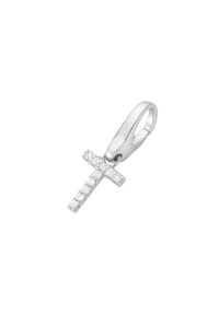 GIORGIO MARTELLO MILANO - Charm Buchstabe T, Zirkonia Steine, Silber 925 - weiß