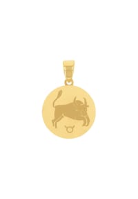 amor Stier - Motivanhänger für Damen und Herren, Unisex, Gold 375 | Stier - Gold