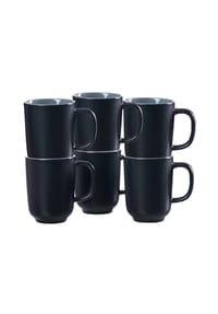 Ritzenhoff & Breker Kaffeebecher Jasper 285 ml 6er Set - JASPER - grau