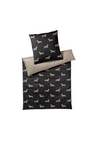 elegante - Bettwäsche WE LOVE DOGS Dogs 24540 Schwarz-Beige - 9 - schwarz