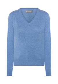 GALERIA - Seide-Cashmere Pullover Monaco, V-Ausschnitt, für Damen - BLACK