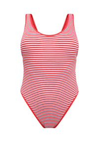SEAFOLLY - Badeanzug Clubhouse, Rippstruktur, für Damen - FLAME
