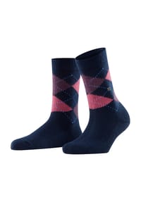 Burlington - Whitby Strümpfe, Argyle-Muster, Burlington-Clip, für Damen - 3000 BLACK