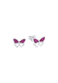amor - Mädchen Ohrstecker Schmetterling, Sterling Silber 925 - silber