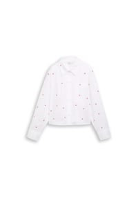 DENIM TOM TAILOR - Hemdbluse, Baumwolle, für Damen - 39512 WHITE RED