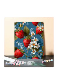 ARTNANAS - ARTNANAS DIY Malen nach Zahlen Set-"Erdbeerblüte" ohne Rahmen in 40*50CM - 