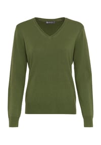 GALERIA - Seide-Kaschmir Pullover "Monaco", V-Ausschnitt, für Damen - AQUA