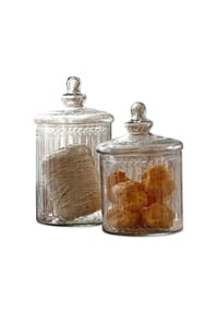 LOBERON Glasdose 2er Set Maledisant klar - Vorratsdosen & Glasglocken - klar