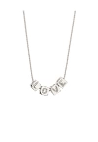 elli. - Halskette Love Liebe Mit Kristallen Von Swarovski® 925 Sterling Silber - Gold