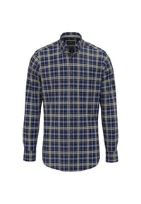 FYNCH-HATTON® - Freizeithemd Herringbone Check, Casual Fit, Langarm, Button-Down-Kragen, für Herren - 661 INK BLUE