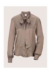 MADELEINE - Satinbluse mit Schluppe - taupe