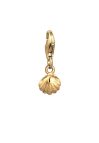 elli. - Charm Muschel 925 Sterling Silber - Gold