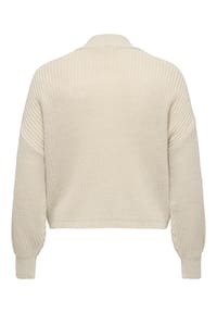 ONLY CARMAKOMA - Strickjacke, Rippbündchen, für Damen - 189959 PUMICE STON