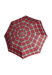 Knirps - Taschenschirm "Duomatic", Karo-Muster, für Damen - rot