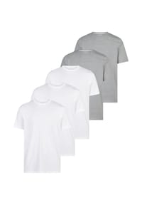 redmond - T-Shirt 5er Pack Basic - Beige