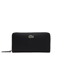 LACOSTE - Damen Geldbörse aus Kunstleder - Slim Zip Wallet - Schwarz