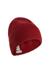 camel active - Beanie aus einem Baumwoll-Kaschmir Mix - Bernsteinrot