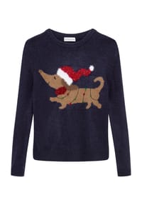 MANGUUN - Weihnachtspullover, für Kinder - 1 NAVY DOG