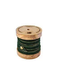 LOBERON - Samtband Sorima dunkelgrün/gold - dunkelgrün/gold