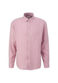 s.Oliver - Leinenhemd, Regular Fit, Langarm, Button-Down-Kragen, für Herren - 4163 LILAC/PINK