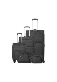 travelite Cubis - Cubis 4 Rollen Kofferset 5-teilig mit Dehnfalte - anthracite