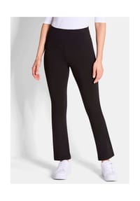 GOLDNER - Kurzgröße:  Ausgestellte Leggings im Doppelpack - schwarz / schwarz