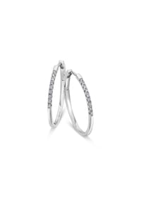 VANDENBERG - Damen Creolen, 585er Weißgold, 18 Diamanten zus. ca. 0,10 Karat - Weißgold