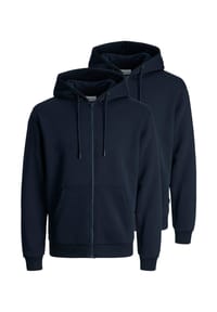 JACK & JONES - Sweatjacke / Hoodie 2er Pack Bradley - Cloud Dancer