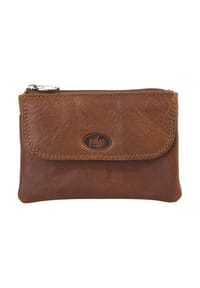piké - Schlüsseltasche Echt Leder, Made In Italy - braun