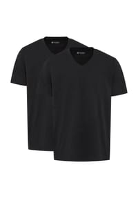 GALERIA essentials - T-Shirt, 2er-Pack, für Herren - BLACK