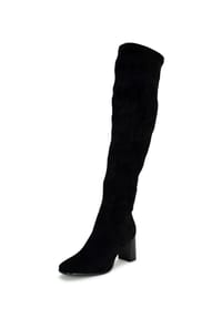 Findlay - Overknee-Stiefel LAENA aus Velourslederimitat mit Blockabsatz - eclipse black
