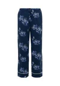 MANGUUN - Schlafanzughose Karter, Tunnelzug, für Damen - E455 INSBLUE FLOWE